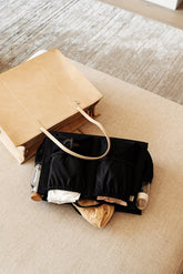 Tote Insert Black Filled for Beige Tote